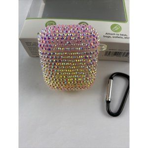 Crystal Shell Case For Apple AirPods Blinged Bedazzled Pink Rhinestones